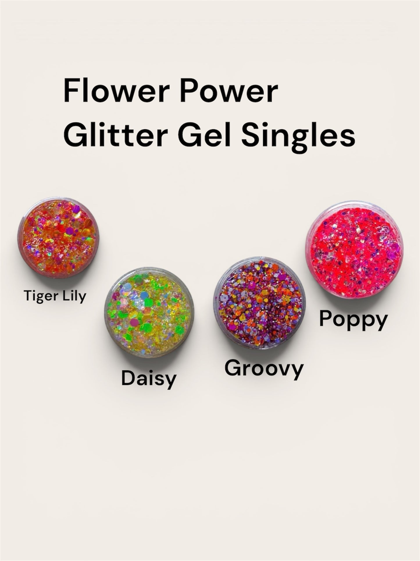 Flower Power Single Glitter Gel