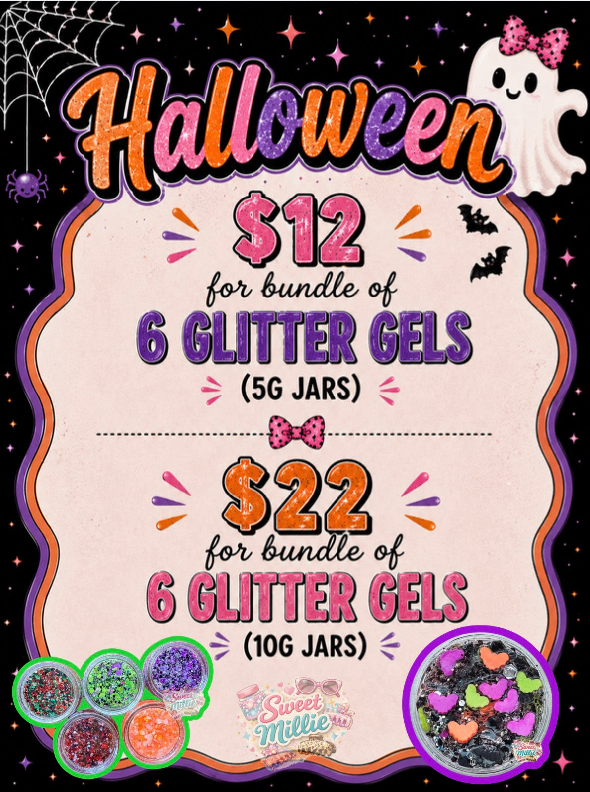Bundle Halloween Glitter Gel