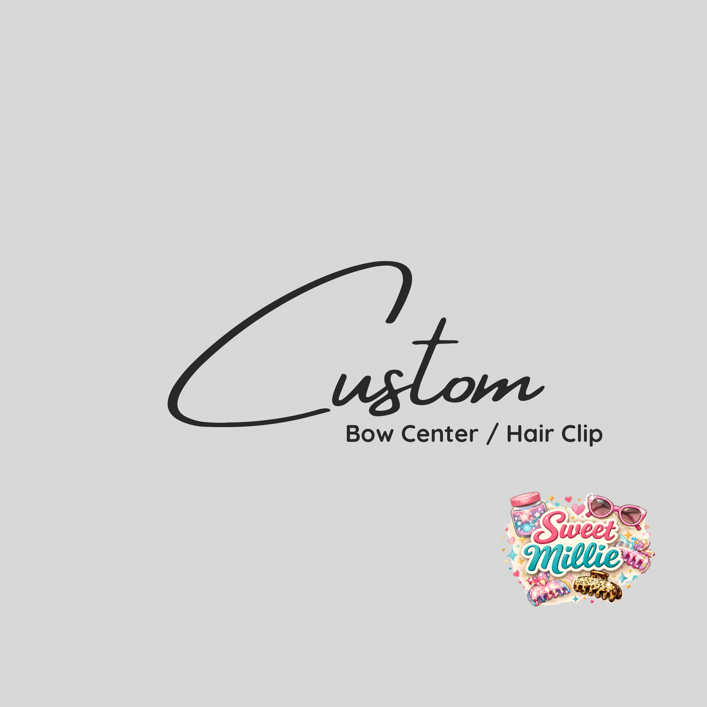Custom Bow Center/Hair Clip