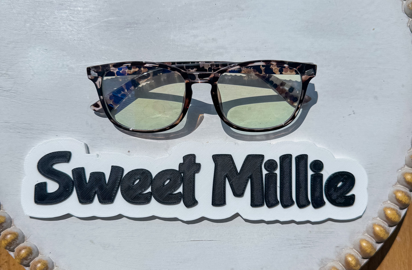 Cheetah Bedazzled Blue Light Glasses