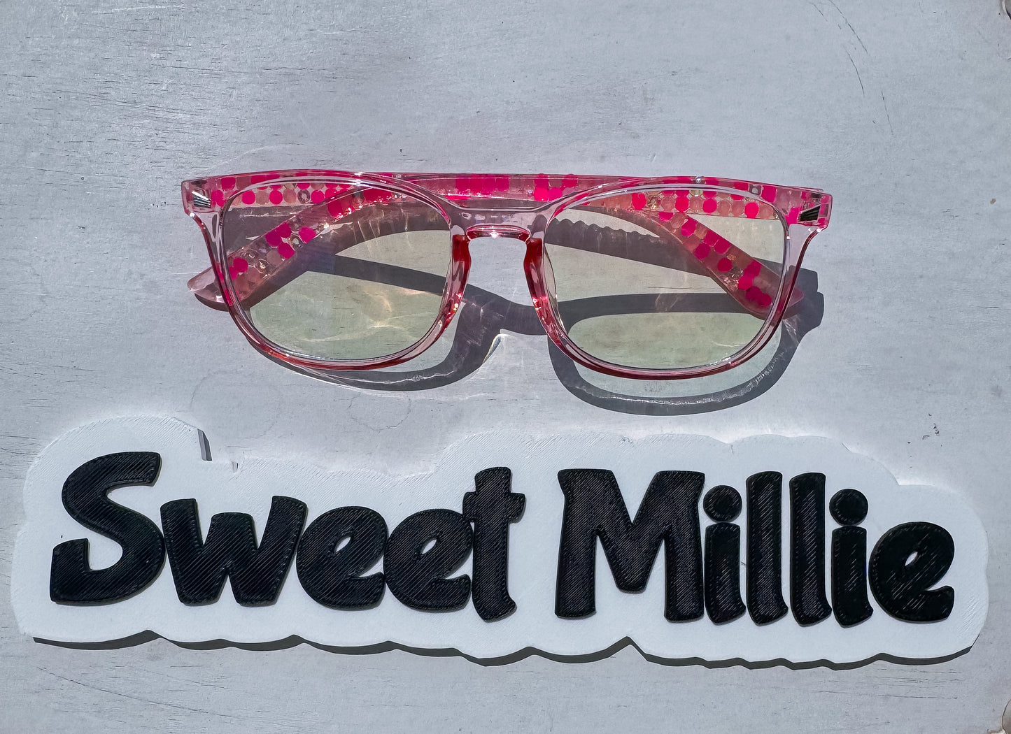 Pink Bedazzled Blue Light Glasses
