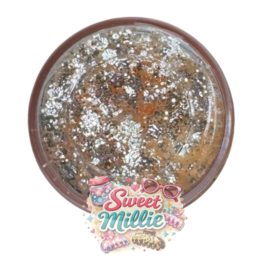 10g Orange & Silver Glitter Mix