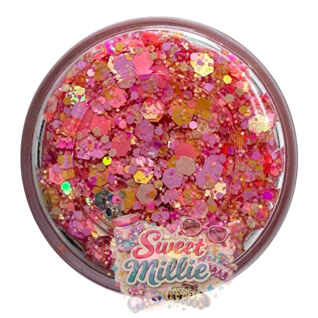 10g Pink, Yellow & Peach Glitter Mix