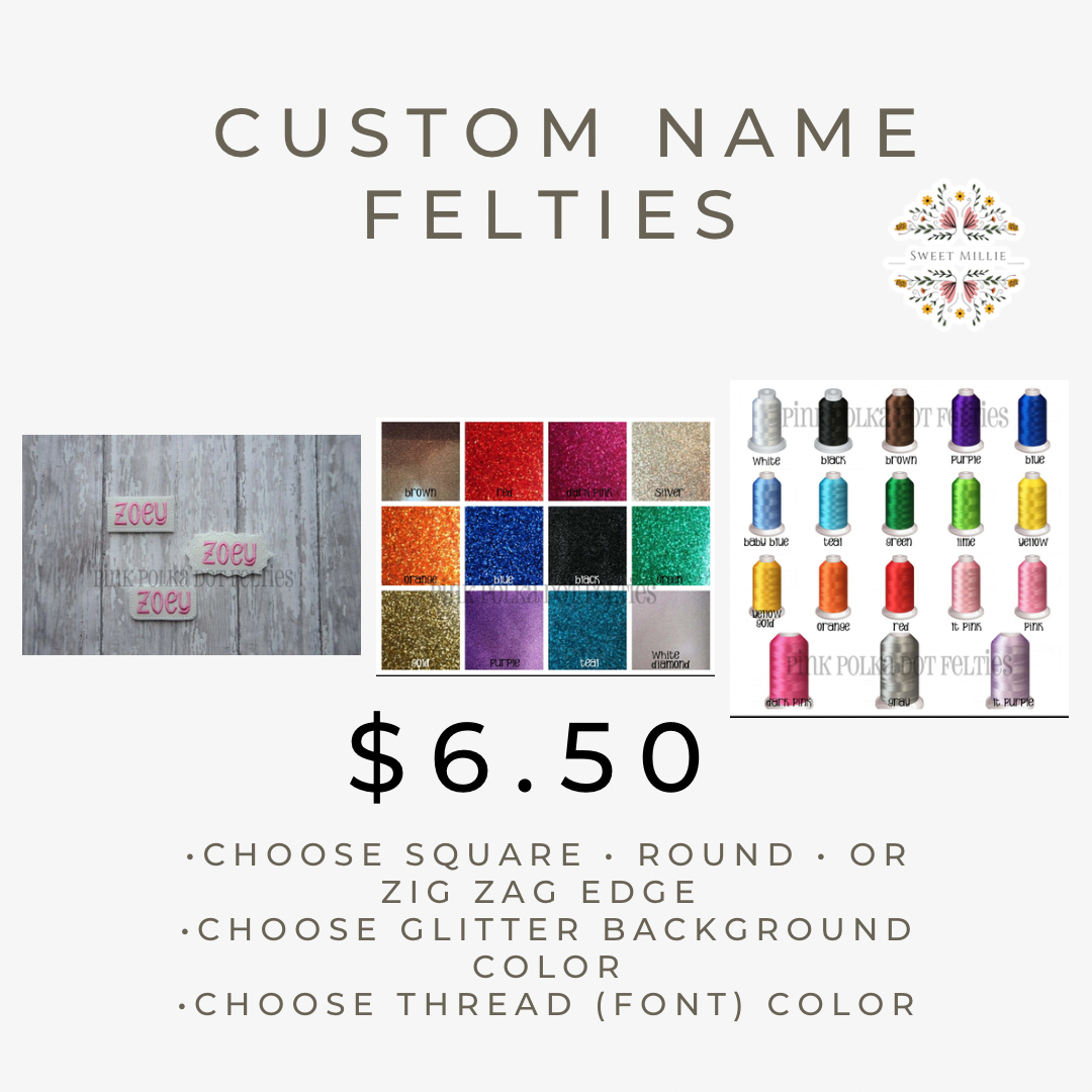 Custom Name Felties