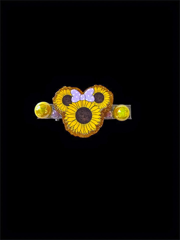 Sunflower Mouse Bow Center Clip