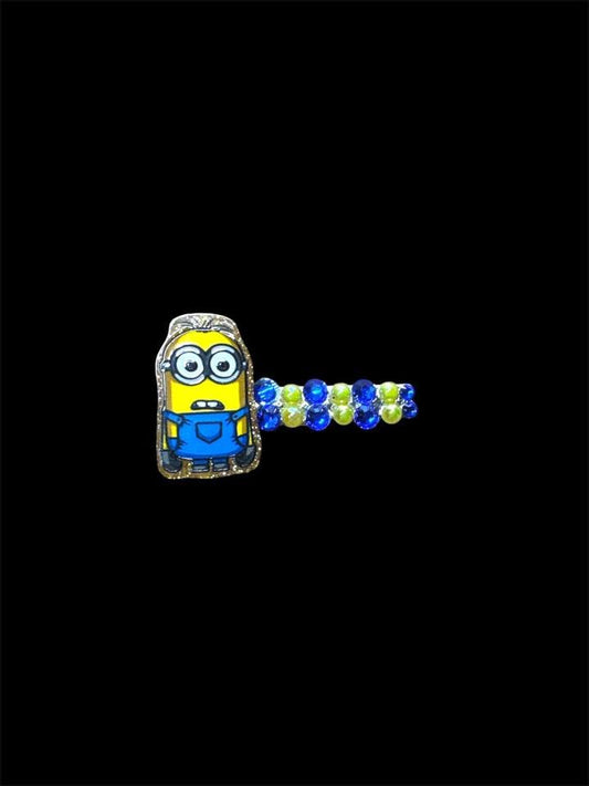 Minion bedazzled Hair Clip