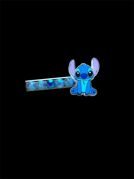 Blue Alien Bedazzled Clip